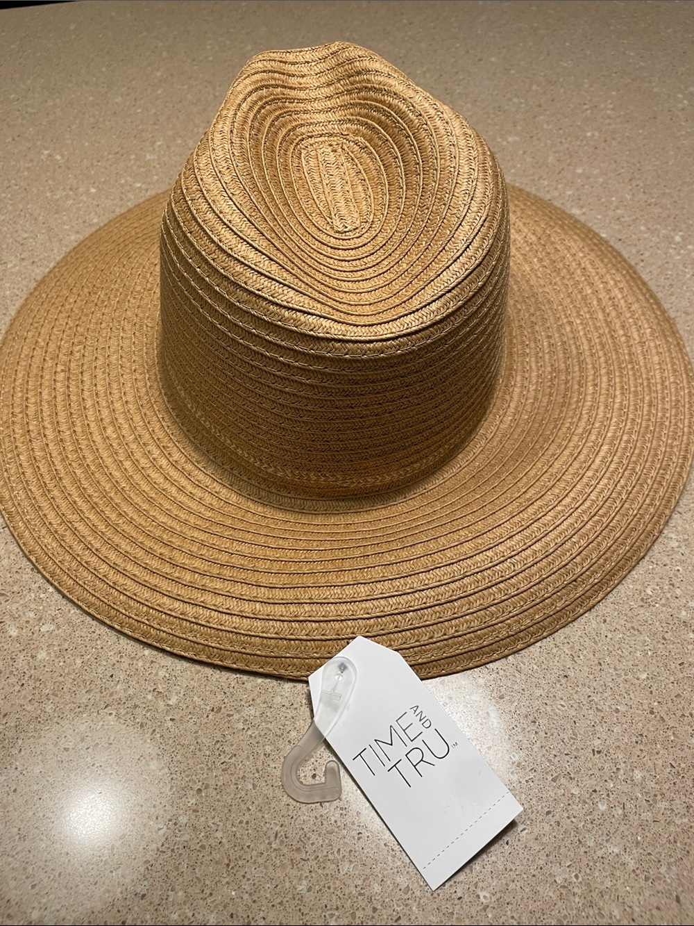 Time and Tru Women's Straw Sun Hat in Tan